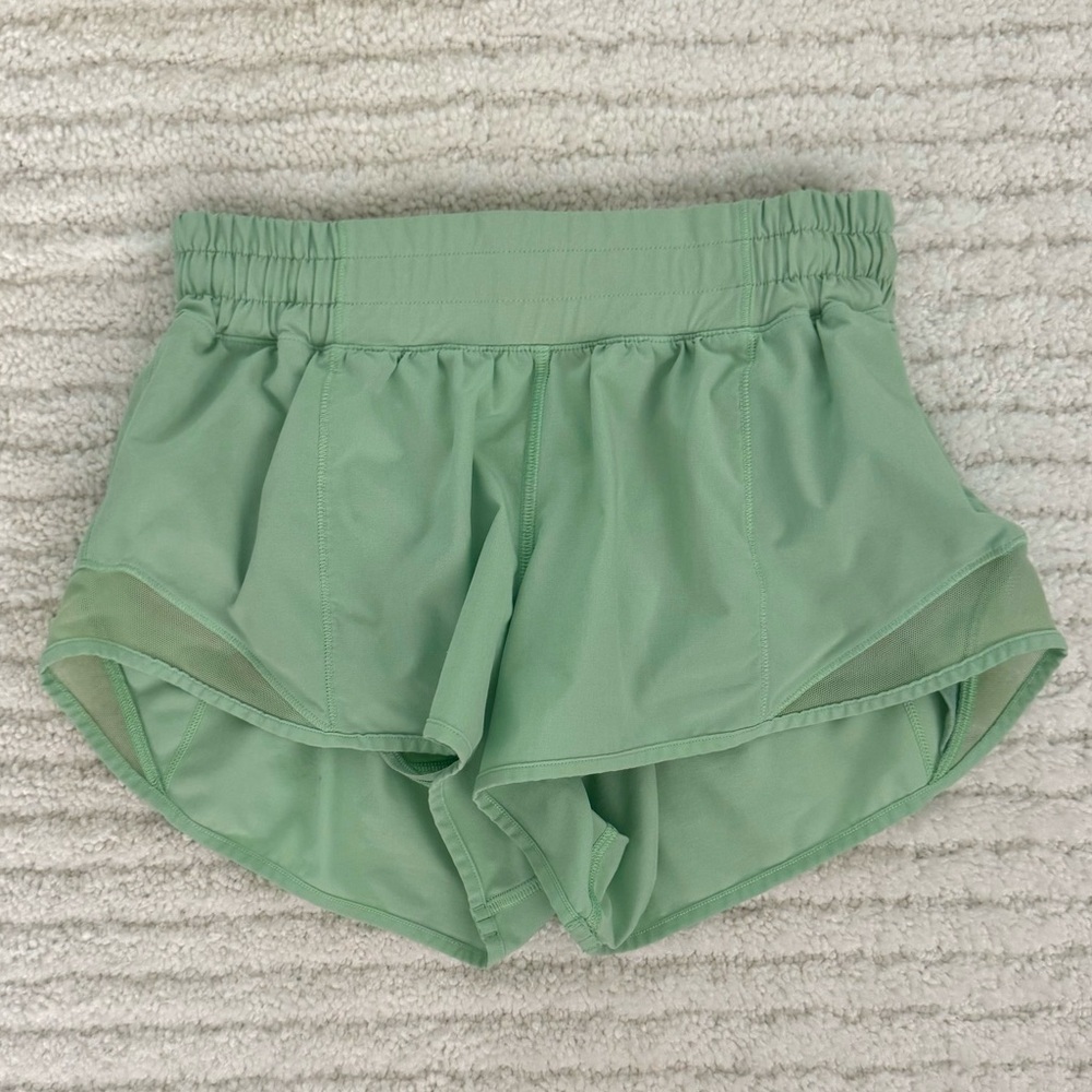lululemon athletica Mint Green Hotty Hot Shorts
